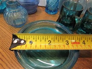 VTG BLUE GLASS ART GLASS COLLECTION - LOT OF 12 PCS
